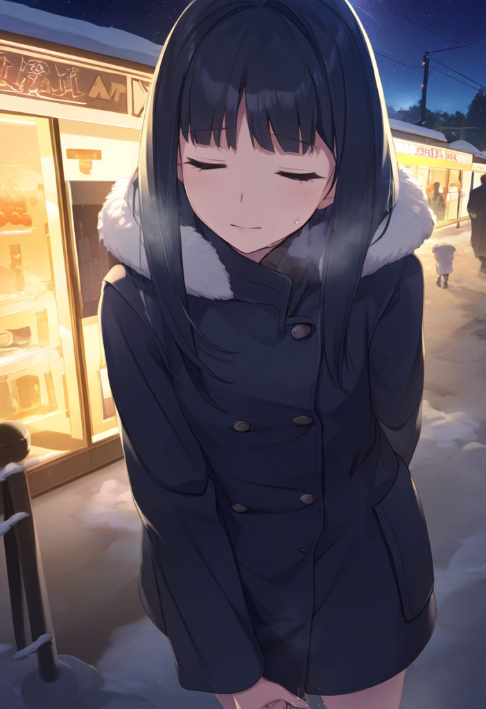 店の前で漏らしてしまう女性