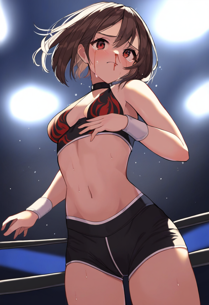 鼻血を出す女の子