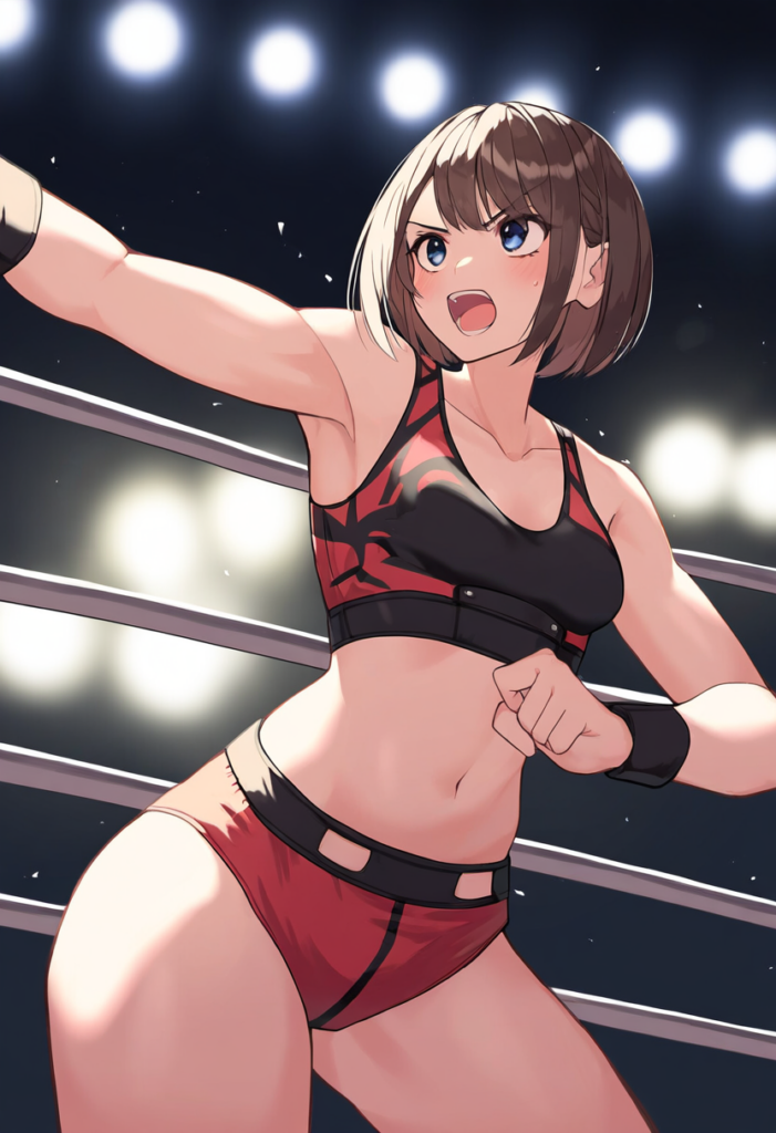 顔面パンチする女の子